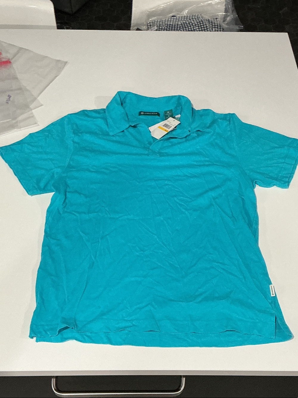 Cubavera Boys Teal Polo Shirt - Bright Blue-Green